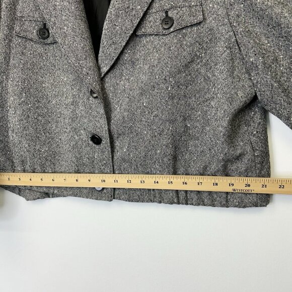 Pendleton Wool Blazer Jacket Womens Size 16 Petite Gray Vintage - Picture 9 of 10
